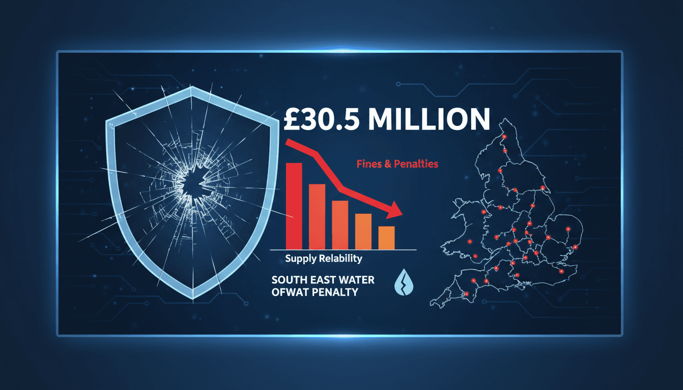 South East Water logo with a backdrop of water supply infrastructure