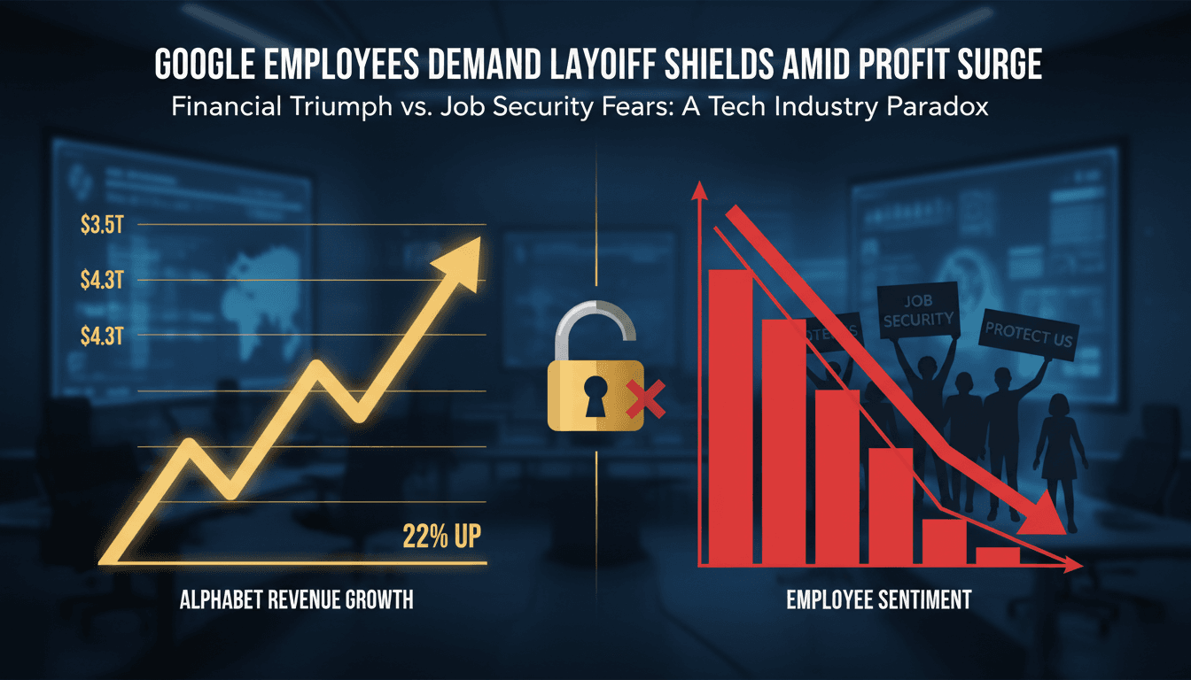 Google employees rally for job security amid financial success