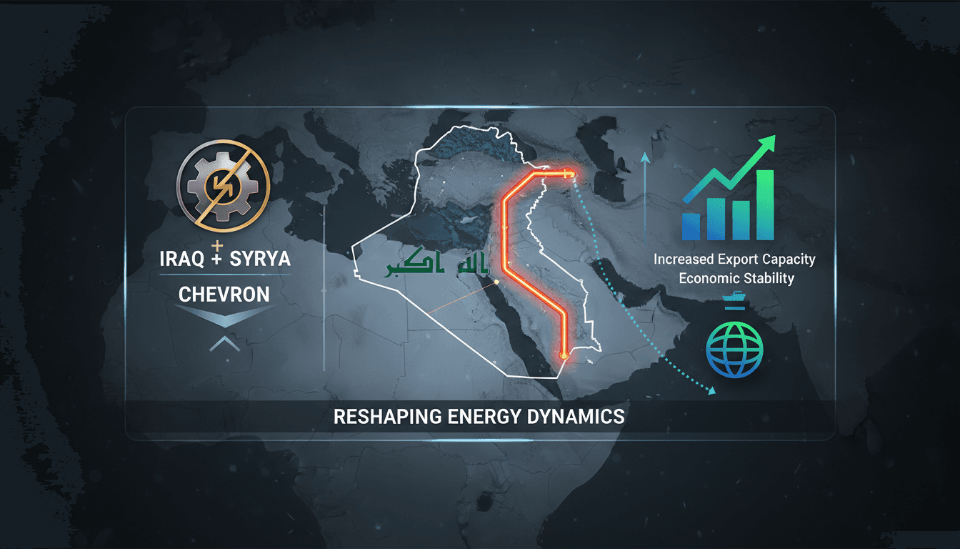 Map showing the oil pipeline route from Iraq to Syria