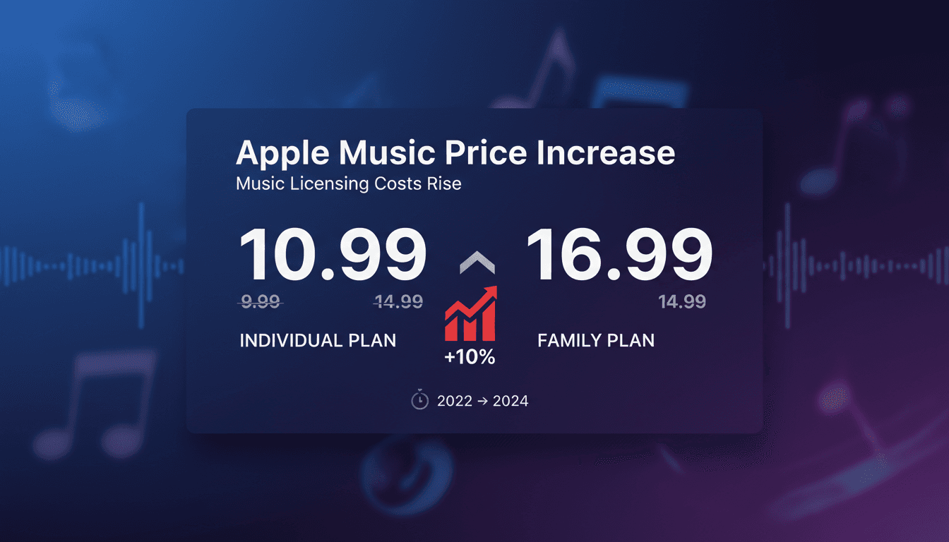 Apple Music subscription price increase announcement
