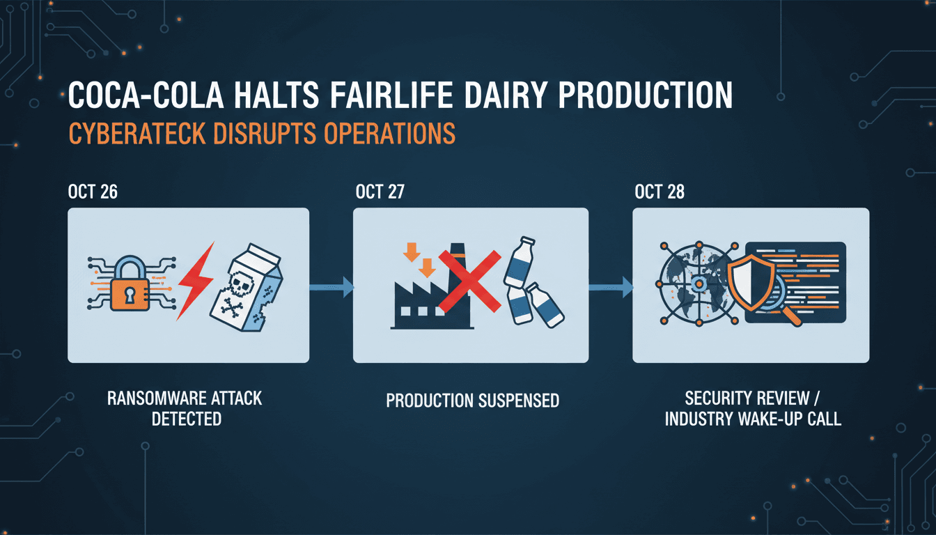 Coca-Cola Fairlife dairy production halted due to ransomware attack