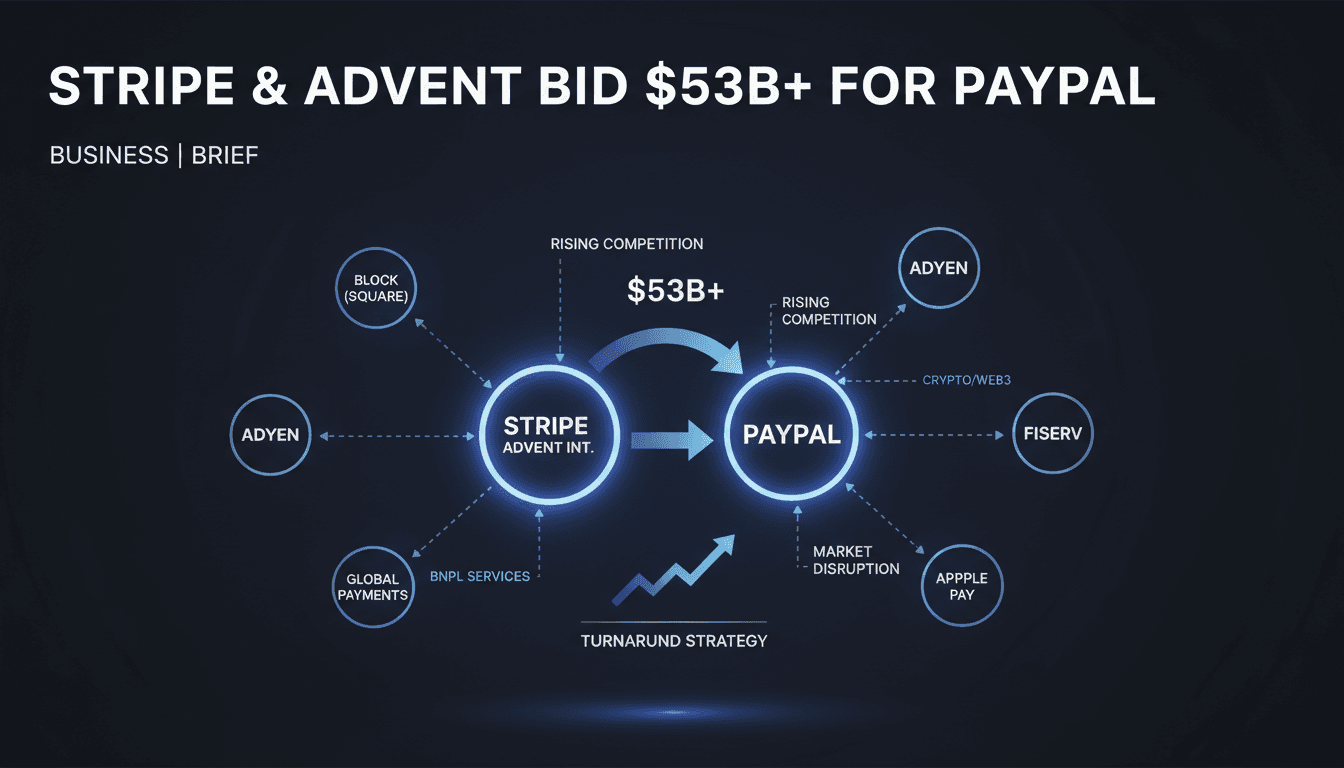 Stripe and Advent International's acquisition bid for PayPal analysis