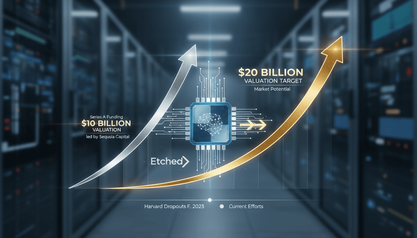 Etched AI chip startup funding efforts and valuation goals