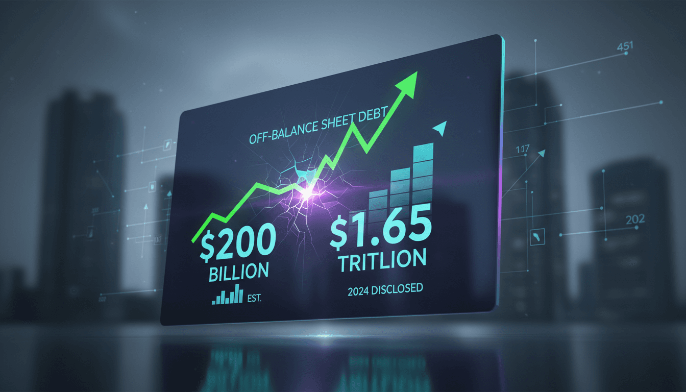 Illustration of U.S. tech companies' hidden off-balance sheet debt growth.