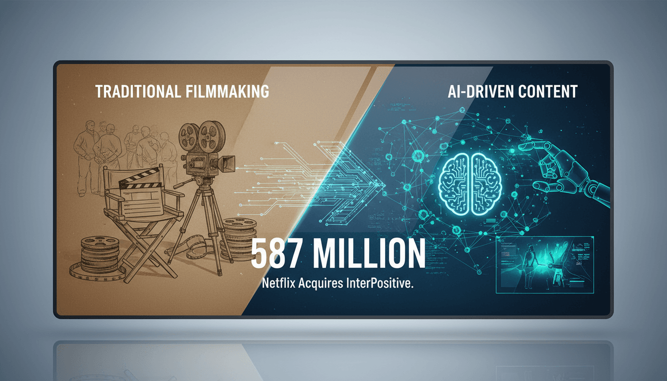 Netflix's acquisition of InterPositive highlights AI's role in filmmaking.