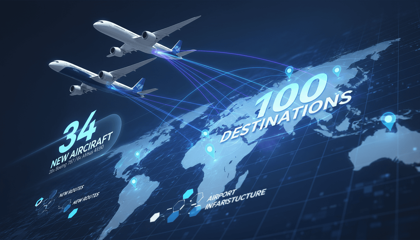 Riyadh Air's new widebody aircraft at Farnborough International Airshow