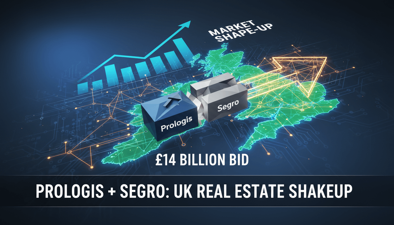 Prologis and Segro logos with a backdrop of industrial real estate.