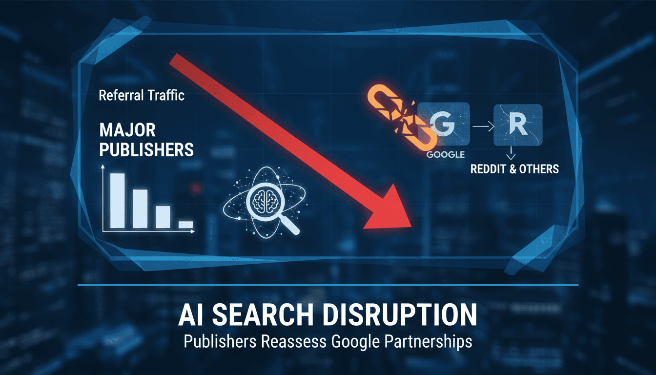 Major publishers reassessing Google partnerships in light of AI search disruption.