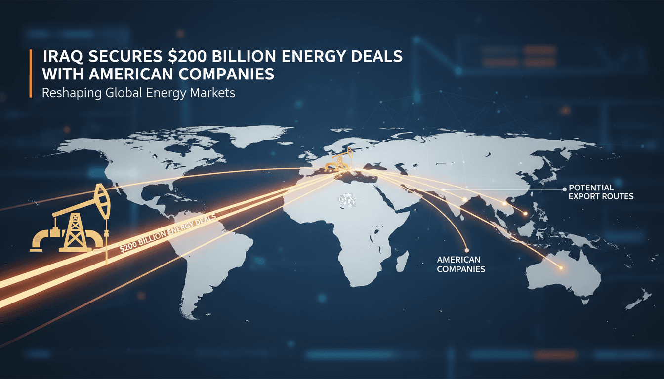 Iraq's Prime Minister Al Zaidi signing energy agreements with U.S. firms.