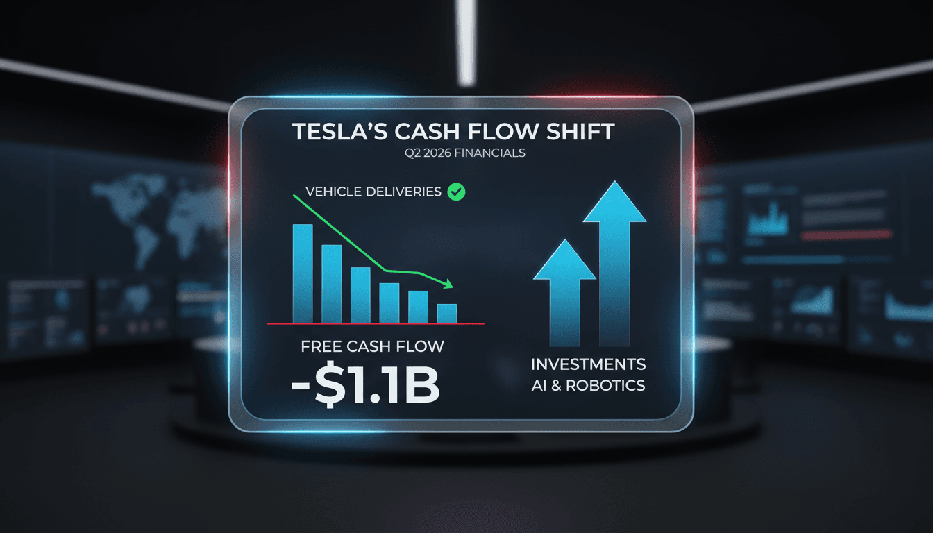 Tesla's financial report highlights negative cash flow and investment strategies.