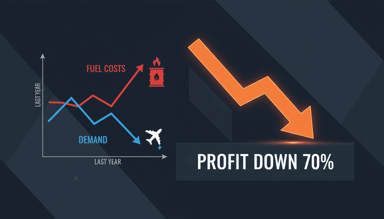 EasyJet aircraft at an airport with a focus on rising fuel prices.