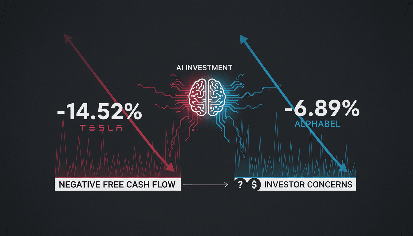 Stock market trends for Tesla and Alphabet amid AI investment news