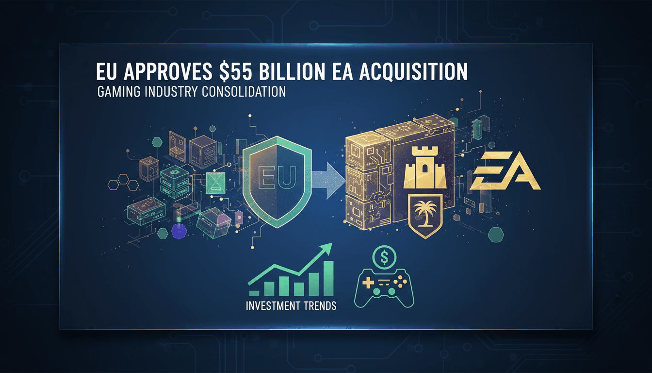 A graphic representation of the Electronic Arts acquisition by a Saudi-led consortium.
