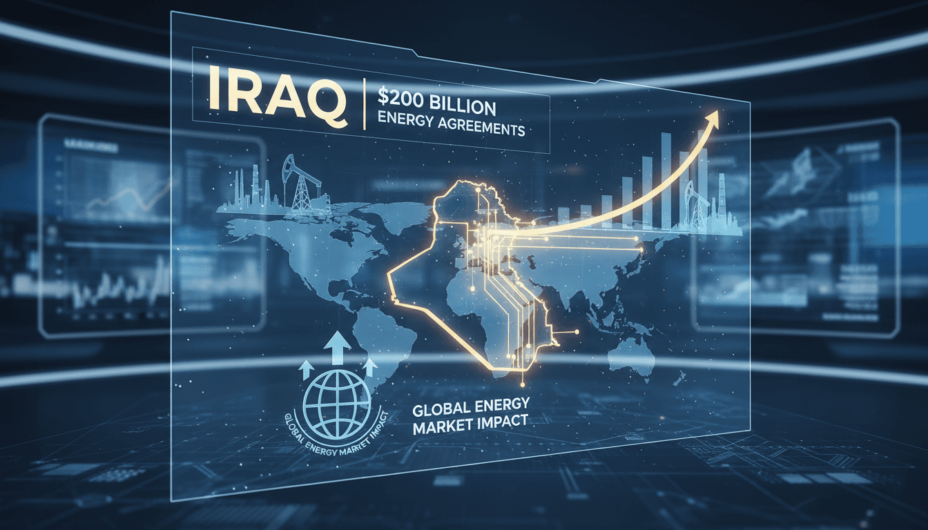Iraq's Prime Minister Al Zaidi during energy agreement announcements.