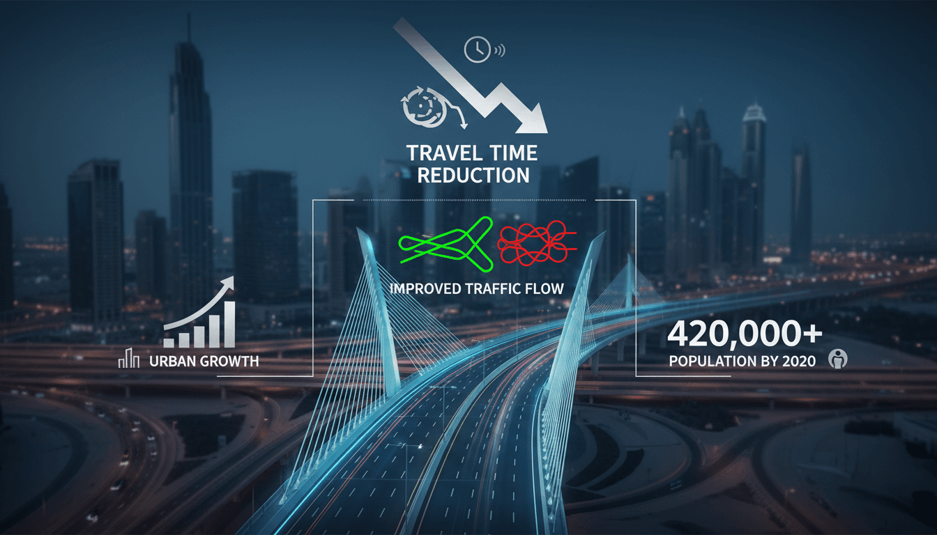 New three-lane bridge in Dubai enhancing traffic flow and connectivity