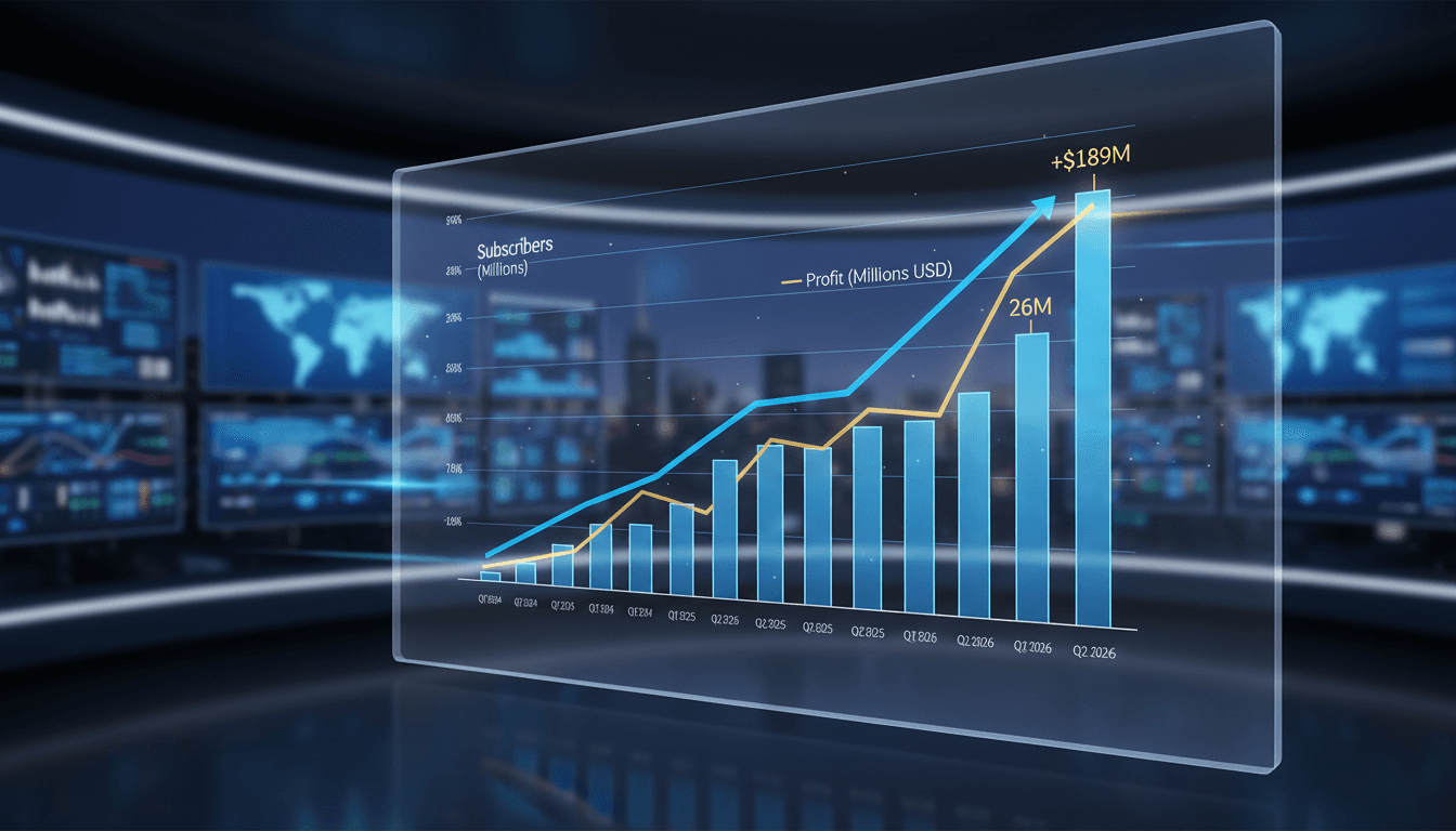 Peacock streaming service logo with a financial growth chart