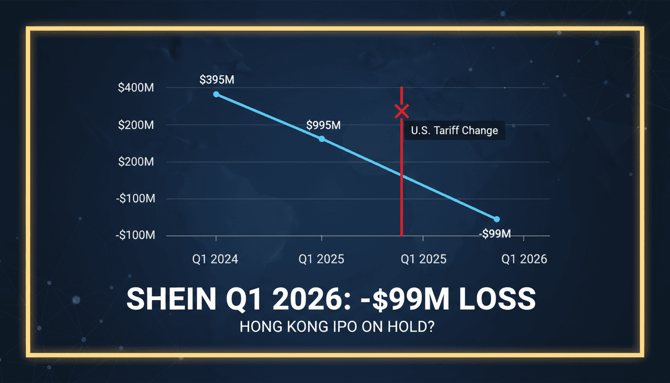 Shein's financial report showing significant loss ahead of IPO