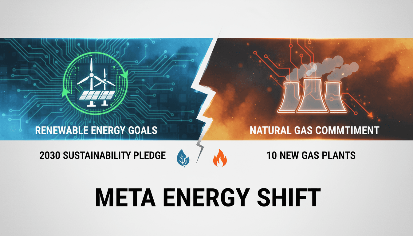 Meta's shift from renewable energy to natural gas for data centers