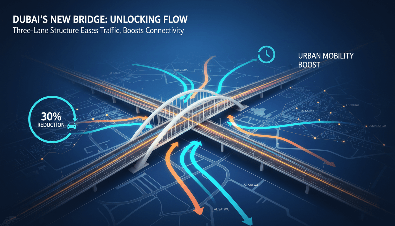 New three-lane bridge in Dubai enhancing urban mobility