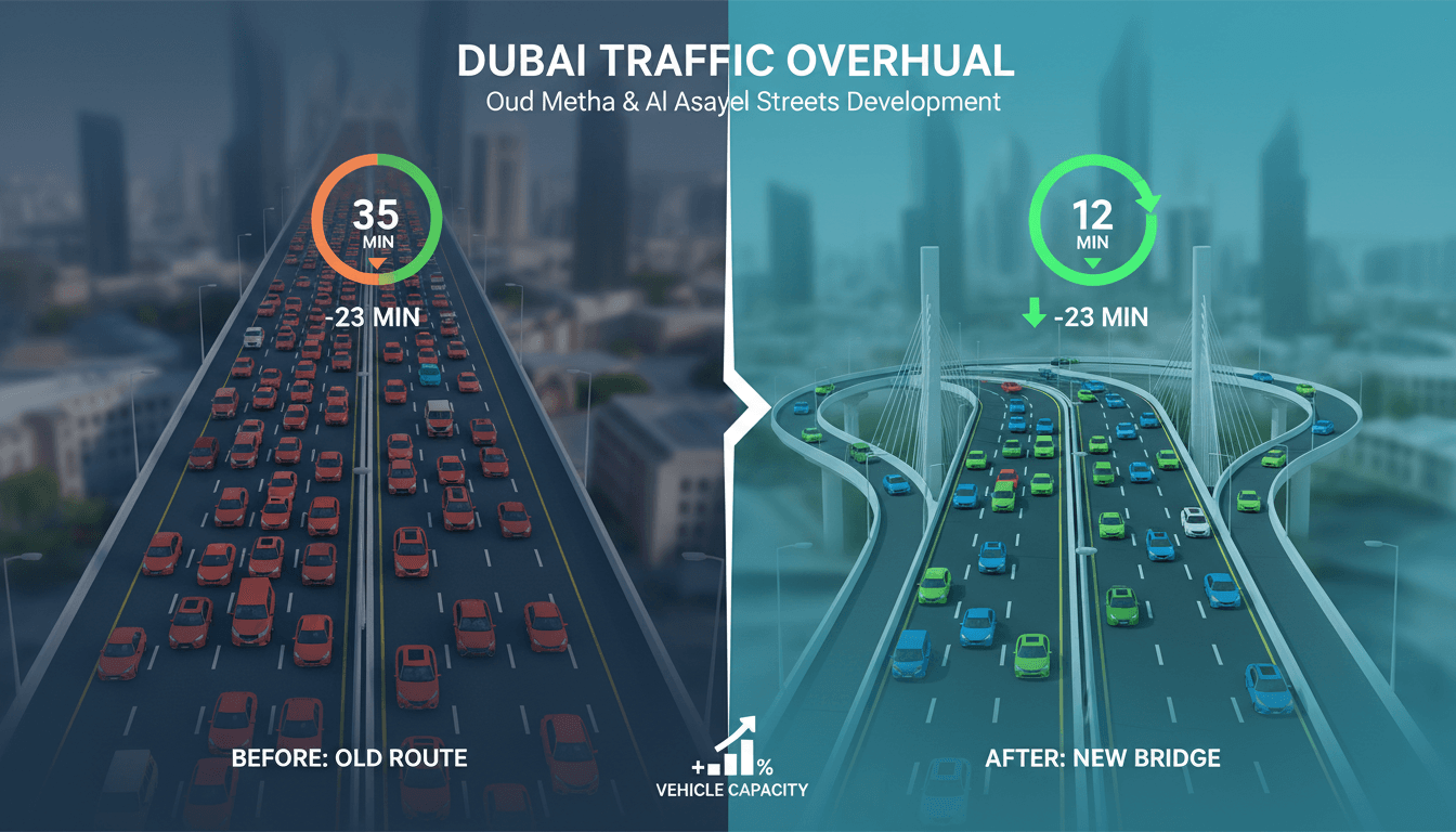 New three-lane bridge in Dubai enhancing traffic flow