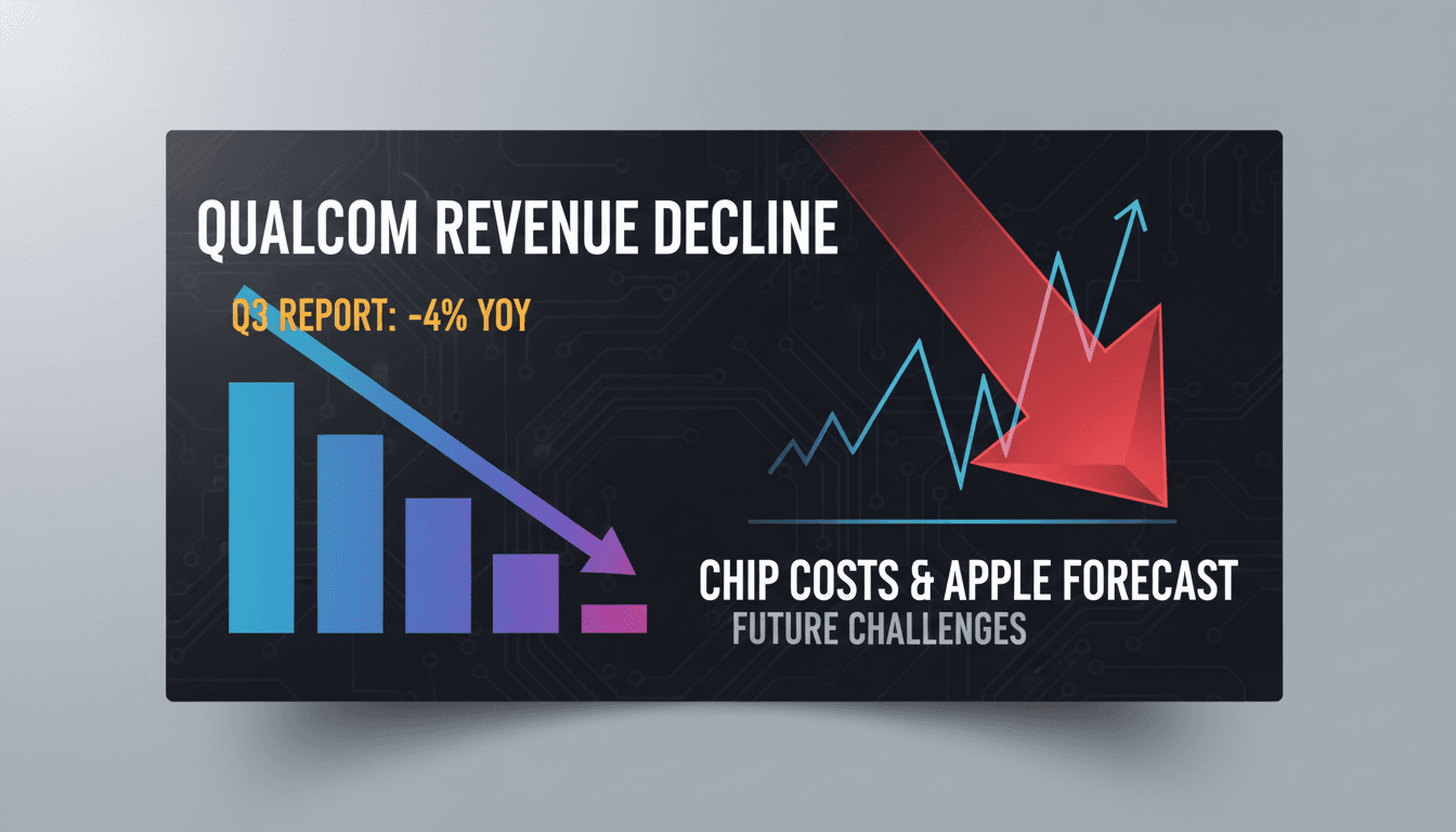 Qualcomm earnings report showing revenue decline and market challenges