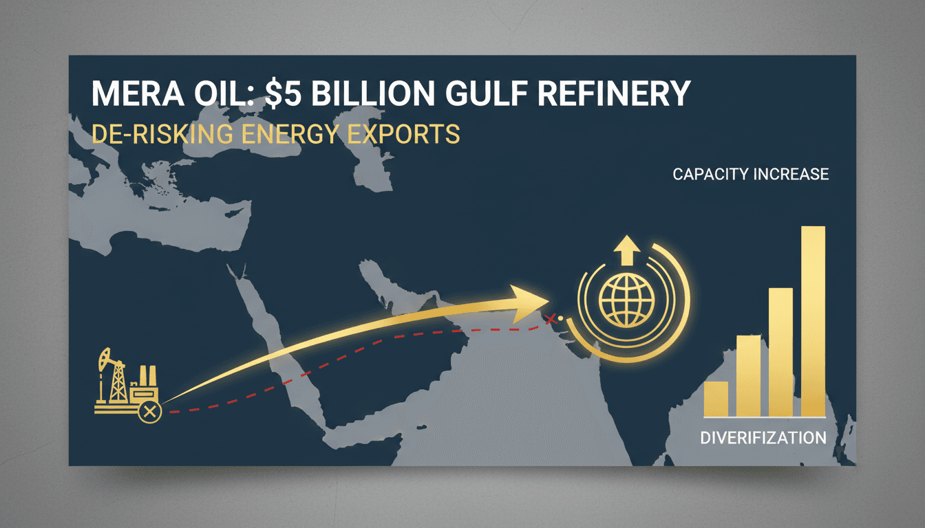 Conceptual image of MERA Oil's refinery project in the Gulf