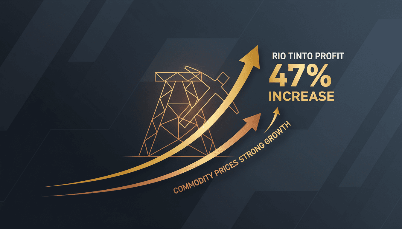 Rio Tinto's financial growth and dividend announcement visual representation