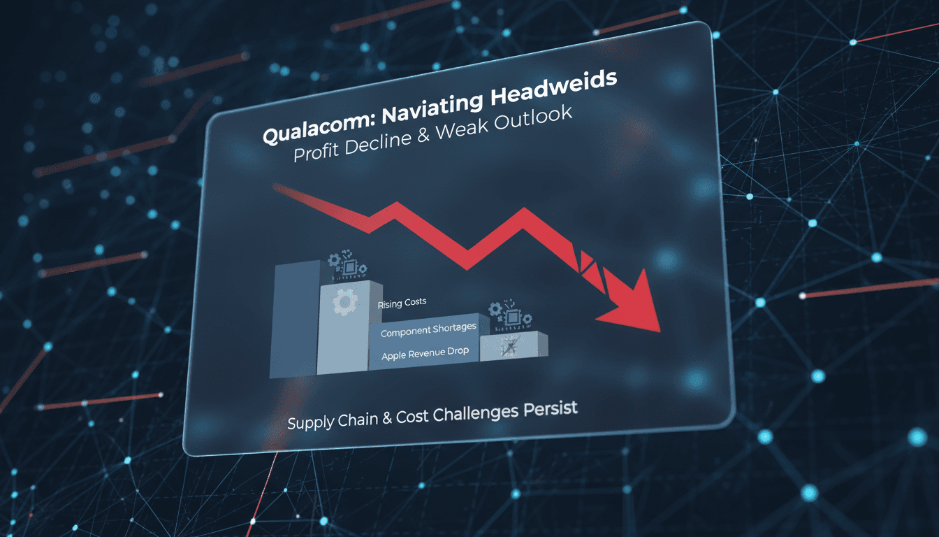 Qualcomm reports profit decline and weak outlook amid rising costs and component shortages