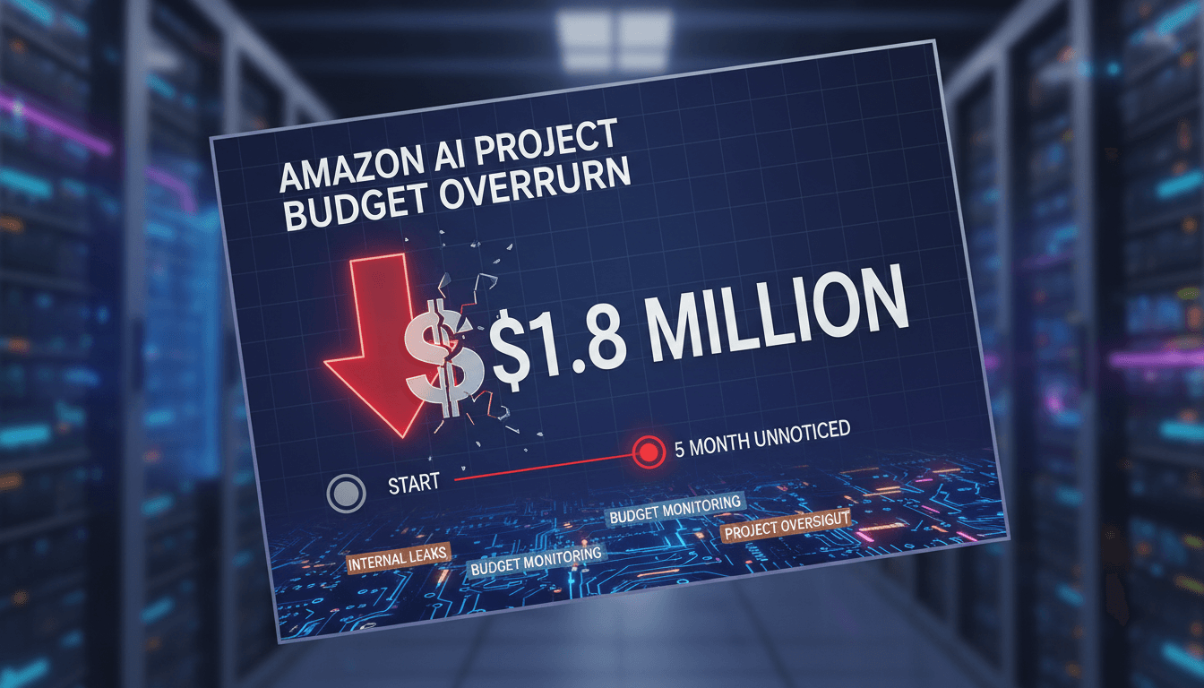 Amazon's budget overrun on AI project analysis