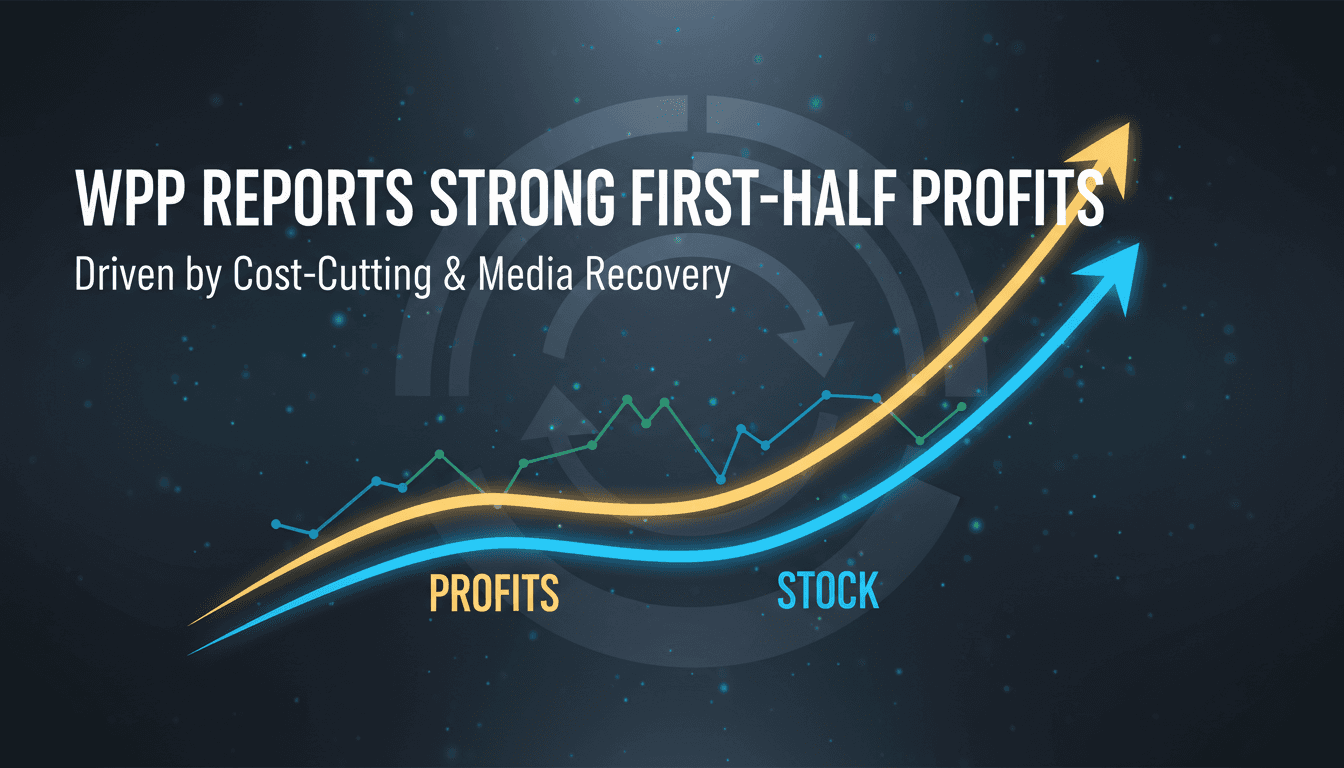 WPP's financial performance graph showing profit growth and stock surge.
