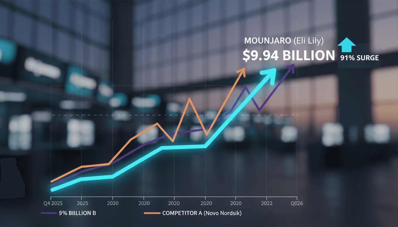 Eli Lilly's Mounjaro sales growth chart and market analysis