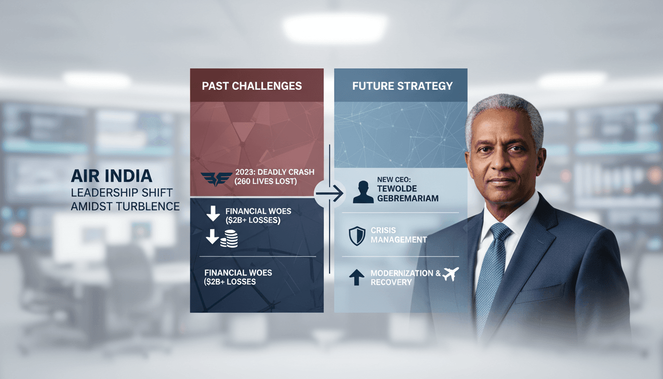 Tewolde Gebremariam, new CEO of Air India, addressing challenges in aviation.