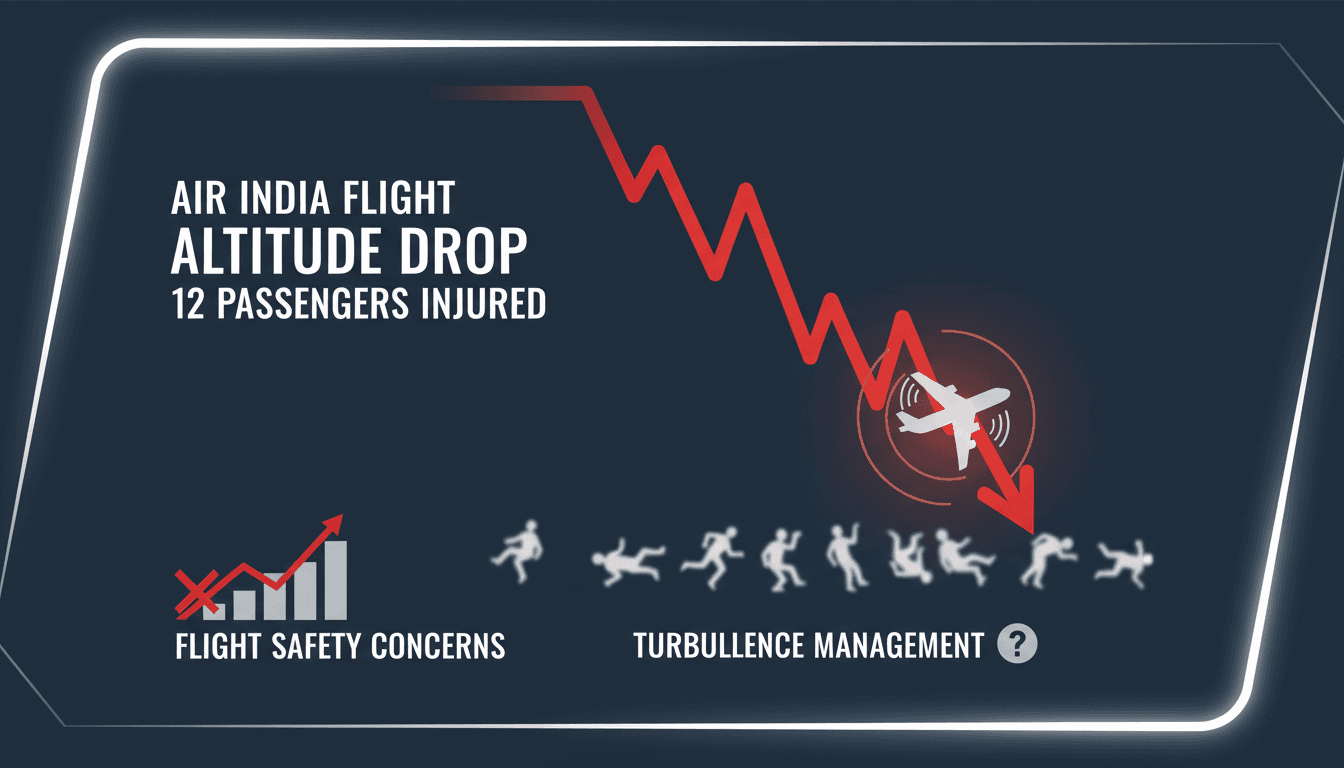 Air India flight experiencing turbulence in the sky