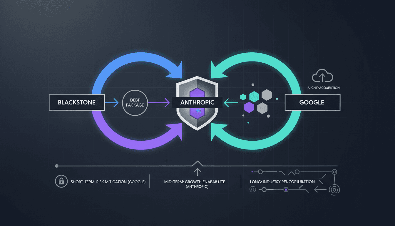 Infographic showing financial partnerships in AI chip acquisition