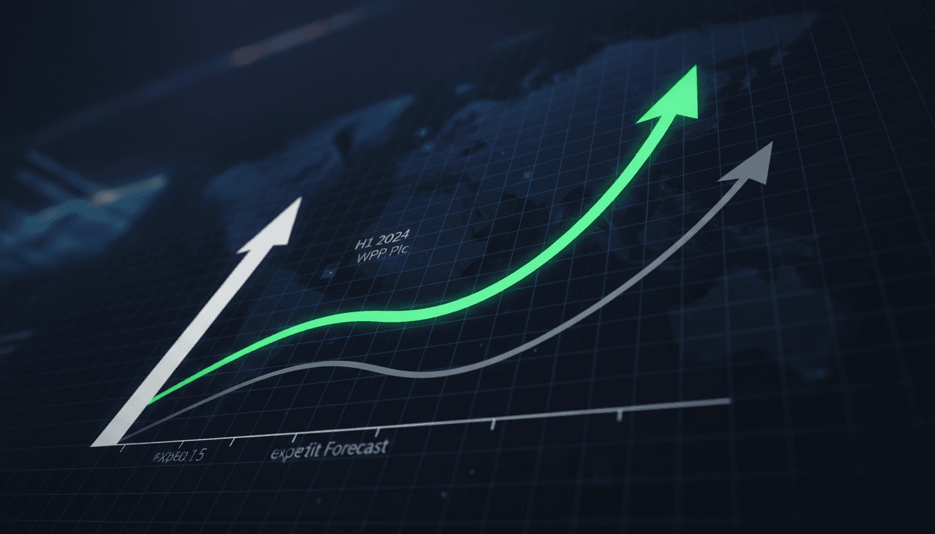 WPP Plc stock chart showing significant increase after earnings report