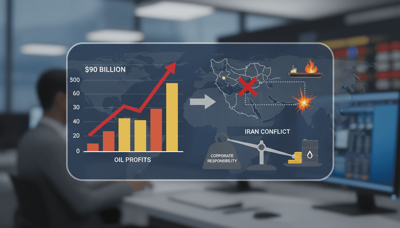 Major oil companies report record profits amid geopolitical tensions.