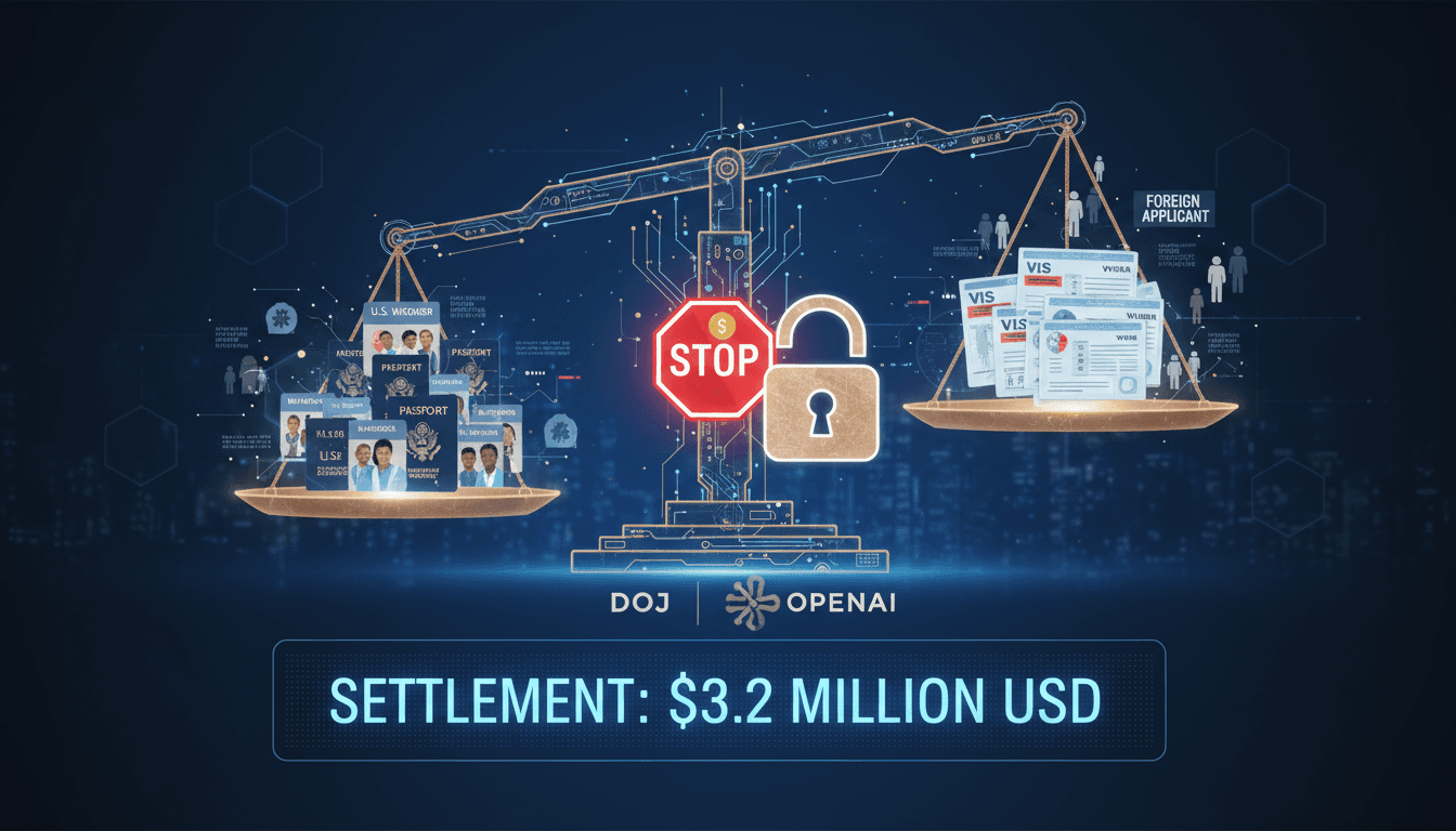 OpenAI logo with a gavel symbolizing legal settlement