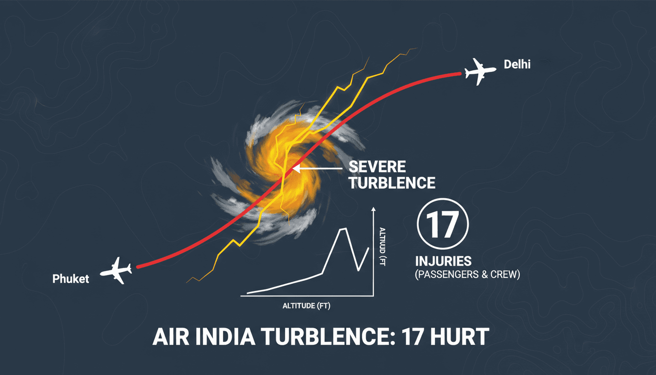 Air India flight experiencing turbulence in mid-air