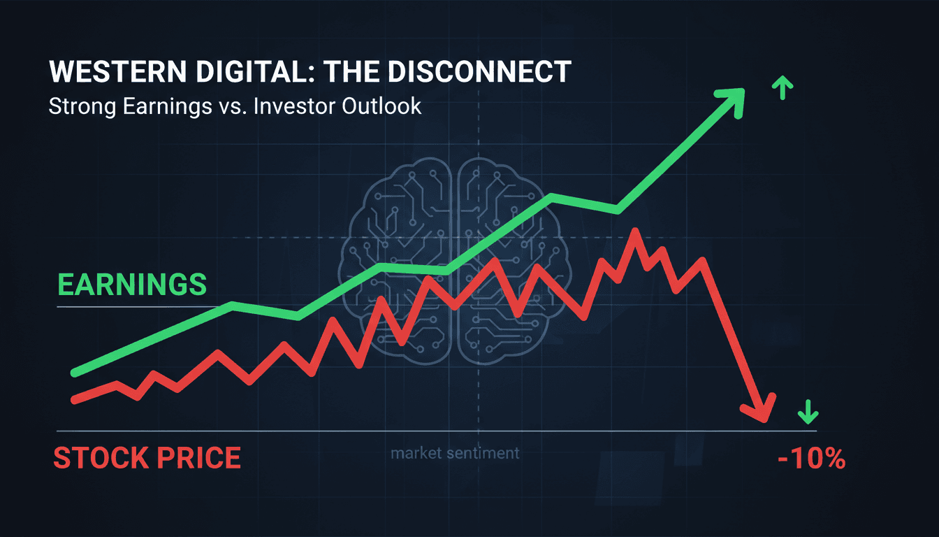 Western Digital earnings report analysis and stock performance