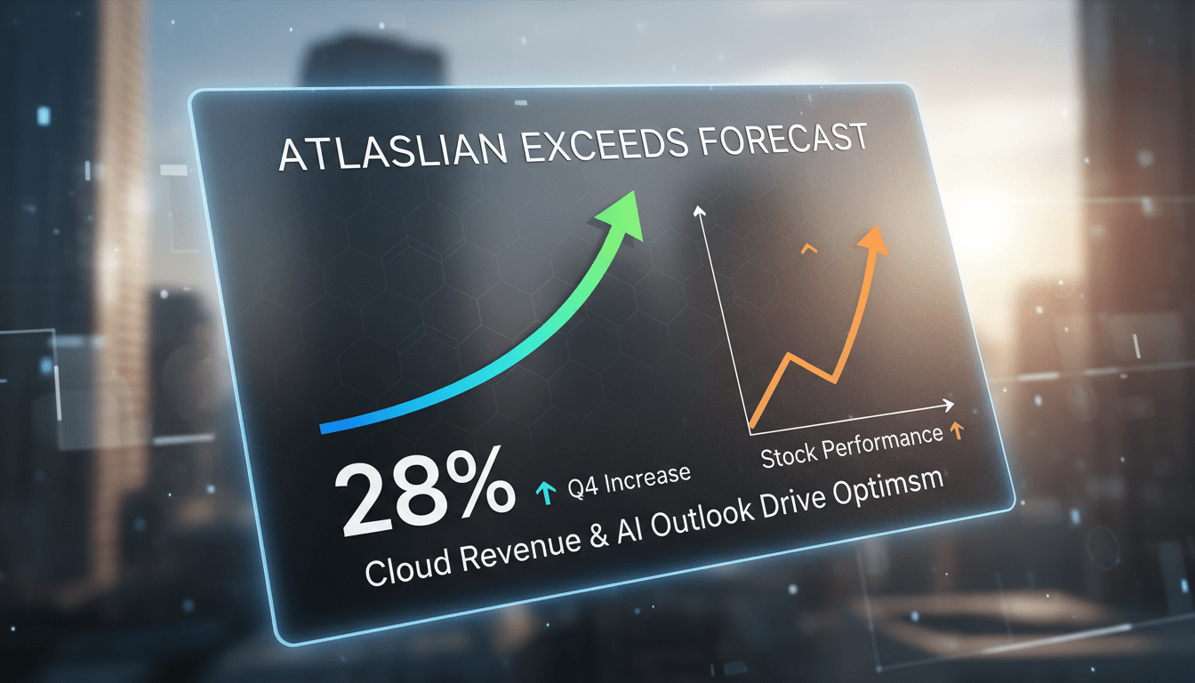 Atlassian's revenue growth chart highlighting Q4 performance