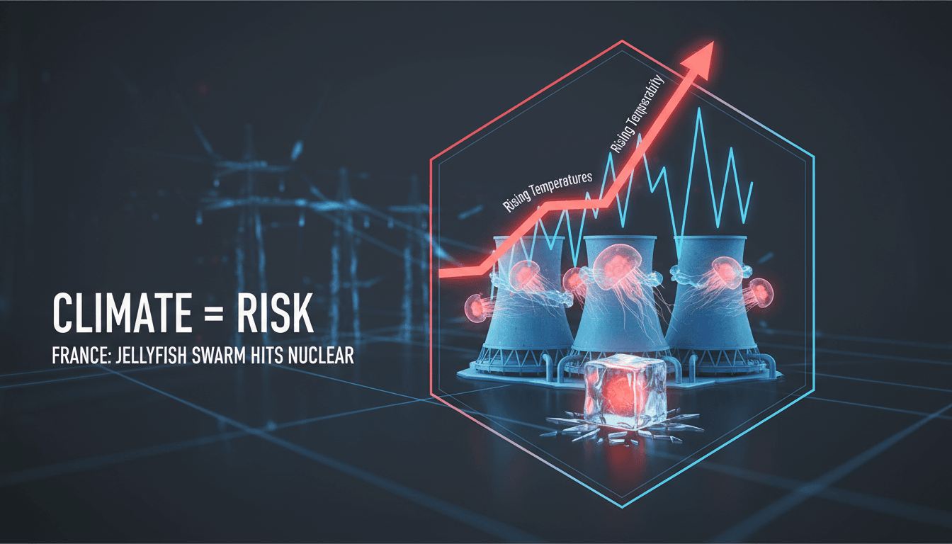 Jellyfish swarm impacting nuclear reactor cooling systems in France