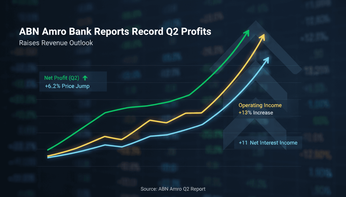 ABN Amro Bank's financial performance chart showing Q2 growth