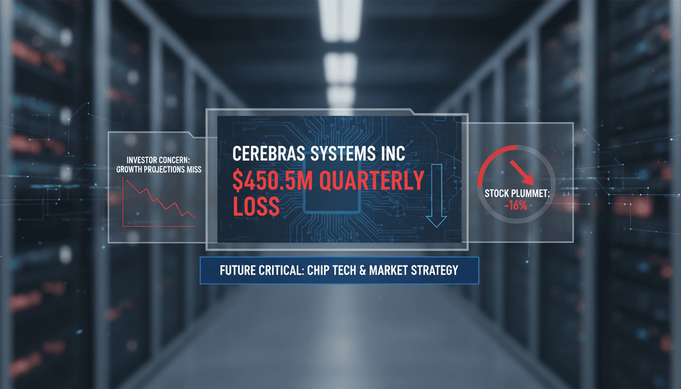 Cerebras Systems Inc. reports $450.5 million quarterly loss and stock drop