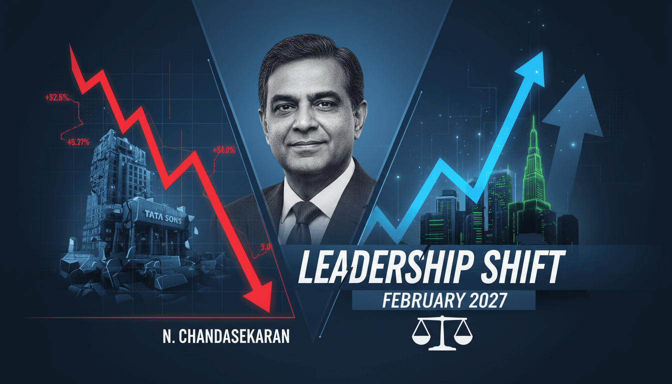 N. Chandrasekaran announcing his resignation as Chairman of Tata Sons.