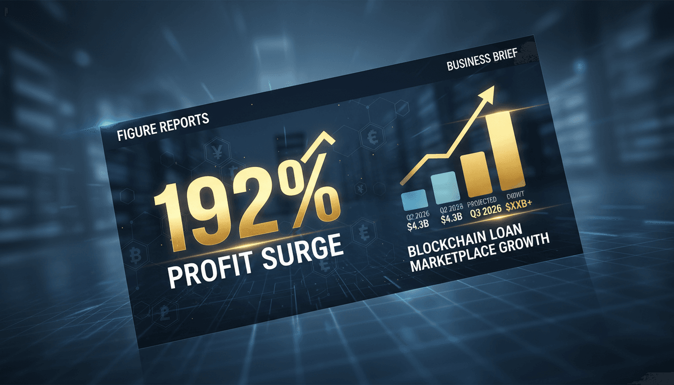 Graph showing Figure's profit growth and loan volume projections