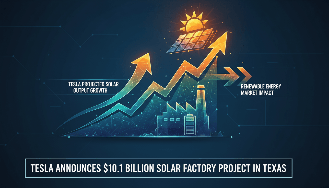 Tesla's solar factory project announcement in Texas