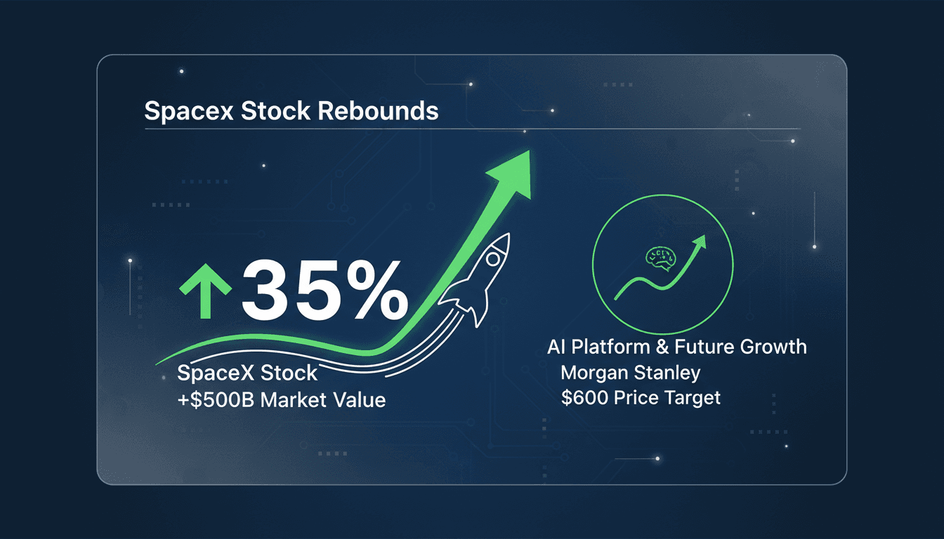 SpaceX stock performance chart showing significant rebound after lockup expiration