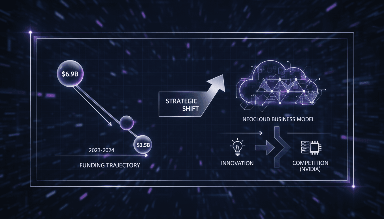 Groq logo with a backdrop of cloud computing graphics