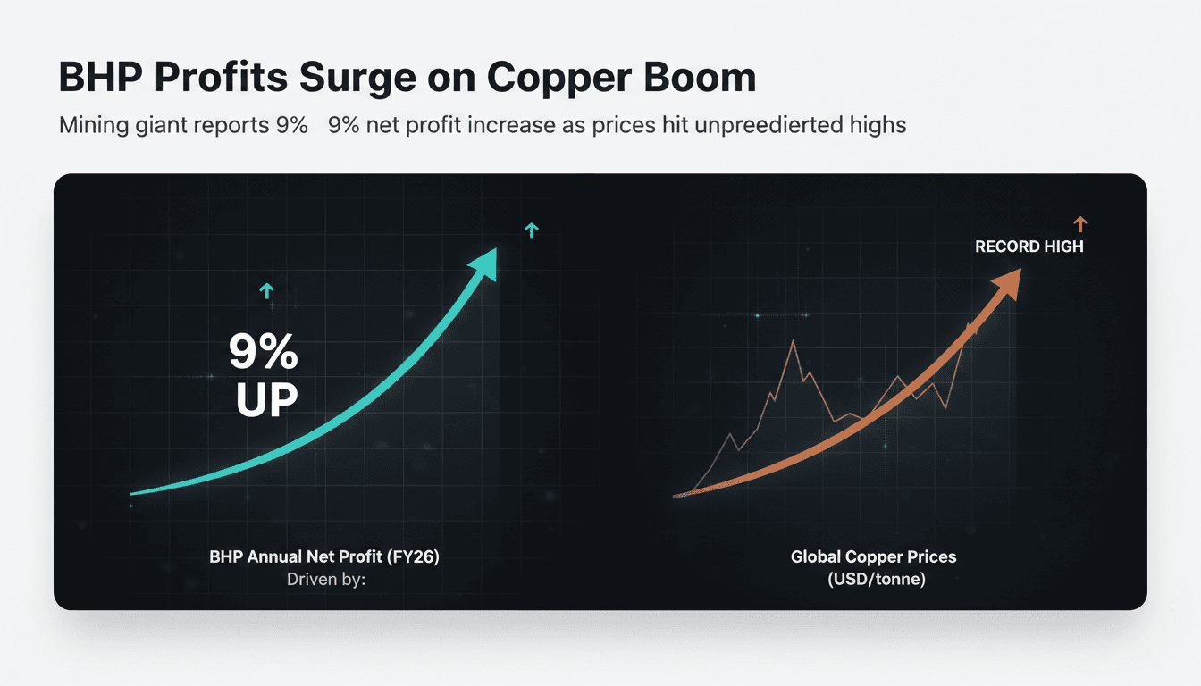 BHP's financial growth driven by record copper prices