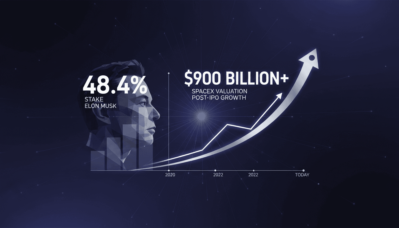 Elon Musk Reveals 48.4% Stake in SpaceX Valued Over $900 Billion